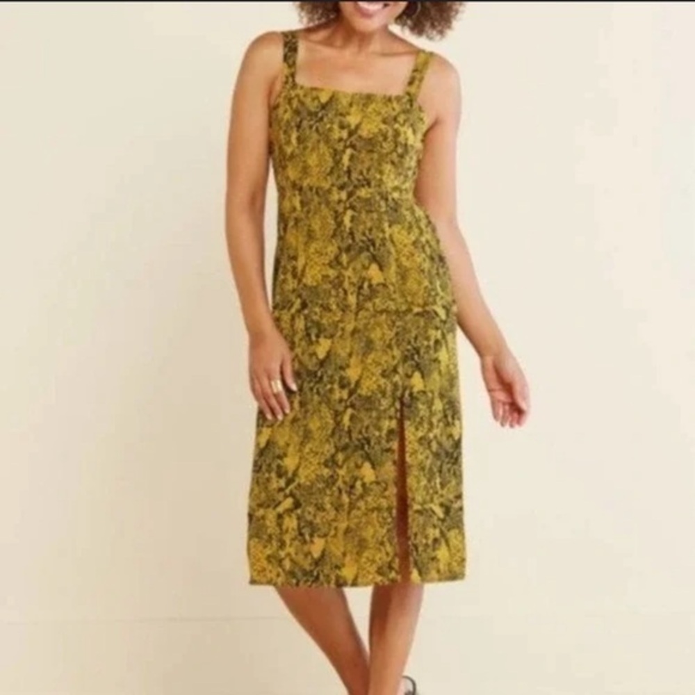 Sanctuary Georgina Mustard Yellow Sleeveless Peyton Sundress Small